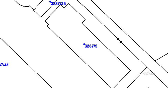 Parcela st. 3287/5 v KÚ Radvanice, Katastrální mapa