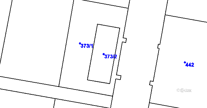 Parcela st. 373/2 v KÚ Radvanice, Katastrální mapa