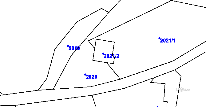 Parcela st. 2021/2 v KÚ Bartovice, Katastrální mapa