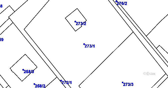Parcela st. 273/1 v KÚ Bartovice, Katastrální mapa