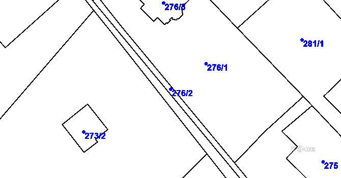 Parcela st. 276/2 v KÚ Bartovice, Katastrální mapa