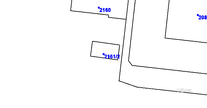 Parcela st. 2161/2 v KÚ Bartovice, Katastrální mapa