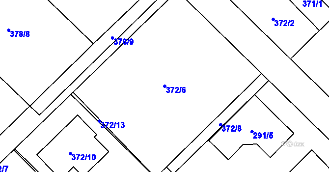 Parcela st. 372/6 v KÚ Bartovice, Katastrální mapa