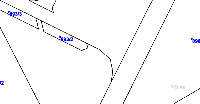 Parcela st. 894/14 v KÚ Poruba, Katastrální mapa