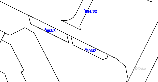 Parcela st. 894/15 v KÚ Poruba, Katastrální mapa
