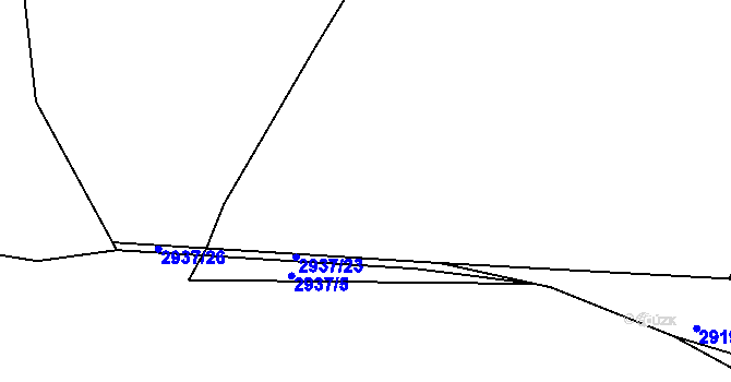 Parcela st. 2919/9 v KÚ Poruba, Katastrální mapa