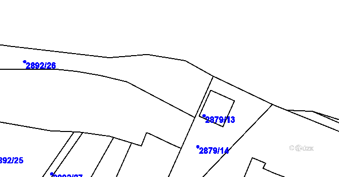 Parcela st. 2892/29 v KÚ Poruba, Katastrální mapa