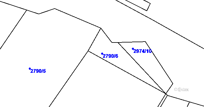 Parcela st. 2790/6 v KÚ Poruba, Katastrální mapa