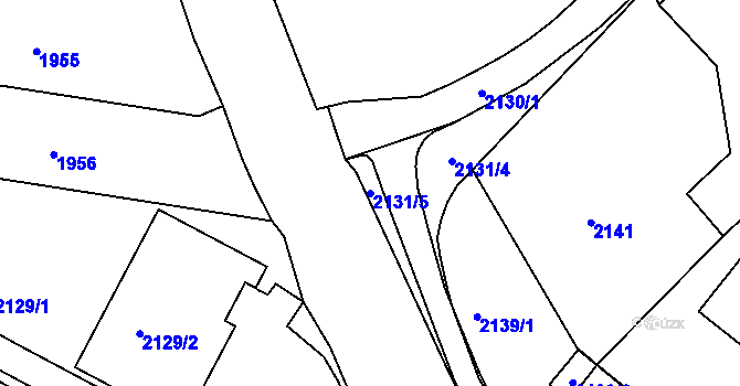 Parcela st. 2131/5 v KÚ Poruba, Katastrální mapa
