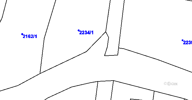 Parcela st. 2234/2 v KÚ Poruba, Katastrální mapa