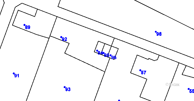 Parcela st. 94 v KÚ Poruba, Katastrální mapa