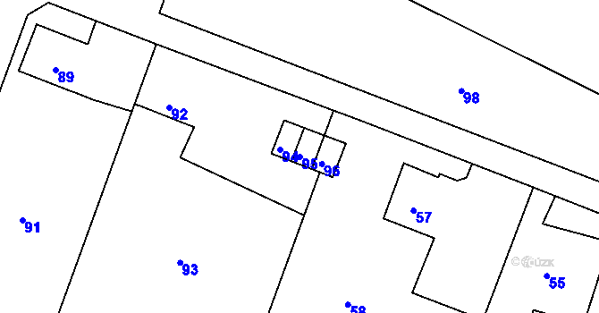 Parcela st. 95 v KÚ Poruba, Katastrální mapa