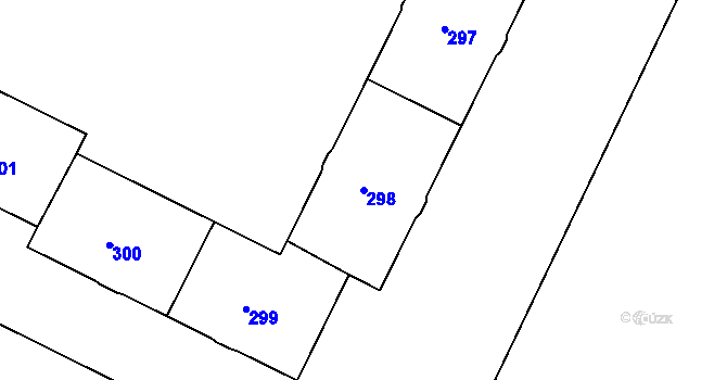 Parcela st. 298 v KÚ Poruba, Katastrální mapa