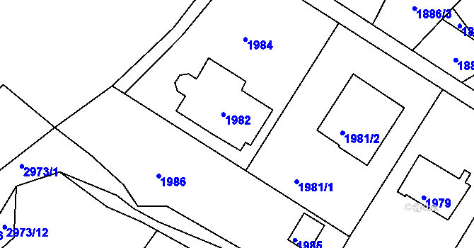 Parcela st. 1982 v KÚ Poruba, Katastrální mapa