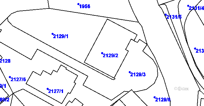 Parcela st. 2129/2 v KÚ Poruba, Katastrální mapa