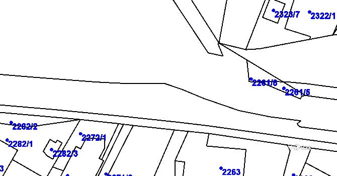 Parcela st. 2261/4 v KÚ Poruba, Katastrální mapa