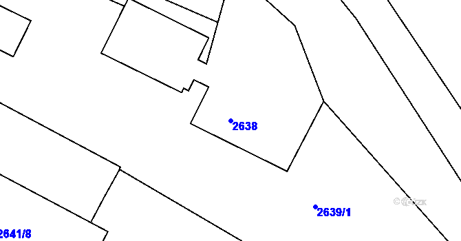 Parcela st. 2638 v KÚ Poruba, Katastrální mapa