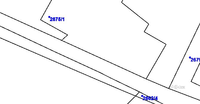 Parcela st. 2675/5 v KÚ Poruba, Katastrální mapa