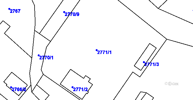 Parcela st. 2771/1 v KÚ Poruba, Katastrální mapa