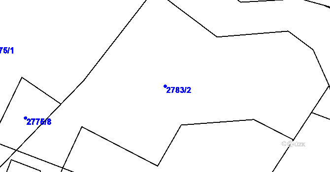 Parcela st. 2783/2 v KÚ Poruba, Katastrální mapa