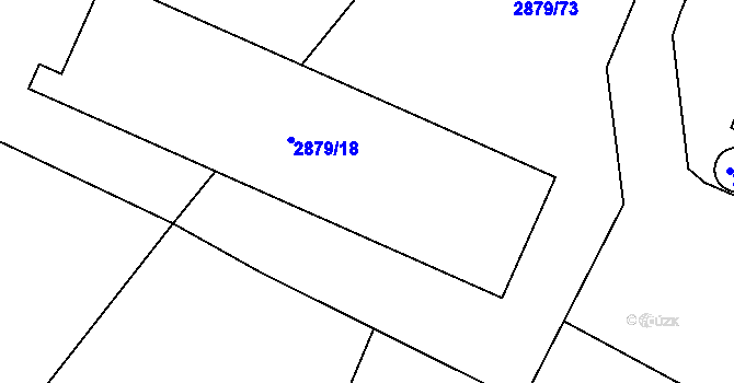 Parcela st. 2879/19 v KÚ Poruba, Katastrální mapa