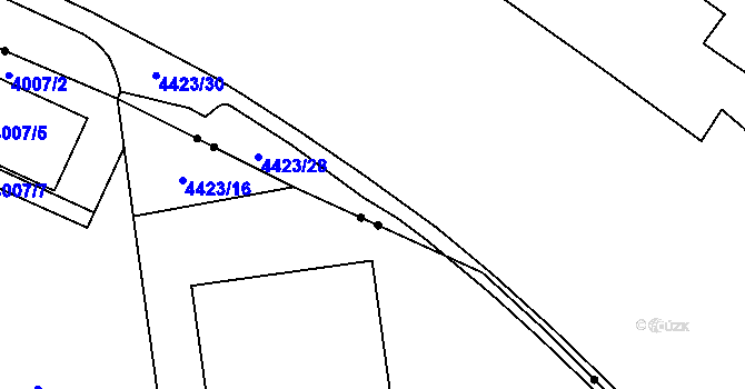 Parcela st. 4423/29 v KÚ Poruba-sever, Katastrální mapa
