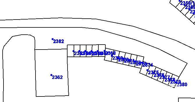 Parcela st. 2367 v KÚ Poruba-sever, Katastrální mapa