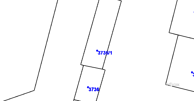Parcela st. 3735/1 v KÚ Poruba-sever, Katastrální mapa