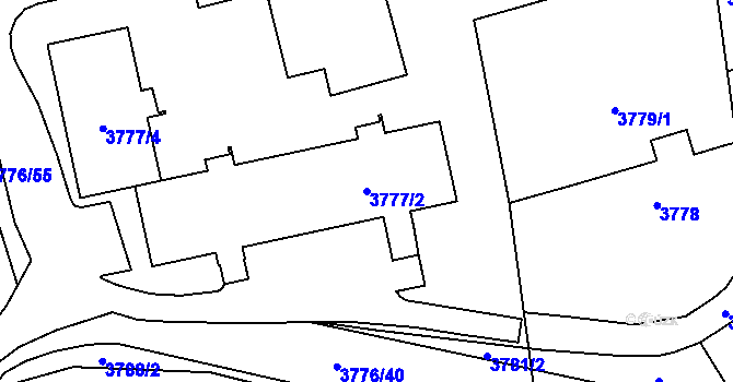 Parcela st. 3777/2 v KÚ Poruba-sever, Katastrální mapa