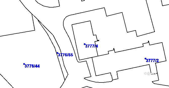 Parcela st. 3777/4 v KÚ Poruba-sever, Katastrální mapa