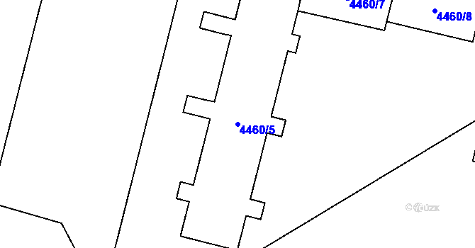 Parcela st. 4460/5 v KÚ Poruba-sever, Katastrální mapa