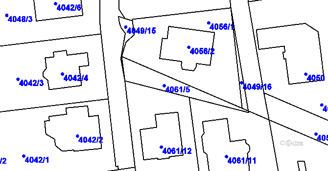 Parcela st. 4061/5 v KÚ Pustkovec, Katastrální mapa