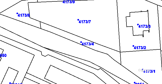 Parcela st. 4173/4 v KÚ Pustkovec, Katastrální mapa