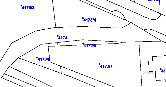 Parcela st. 4173/9 v KÚ Pustkovec, Katastrální mapa