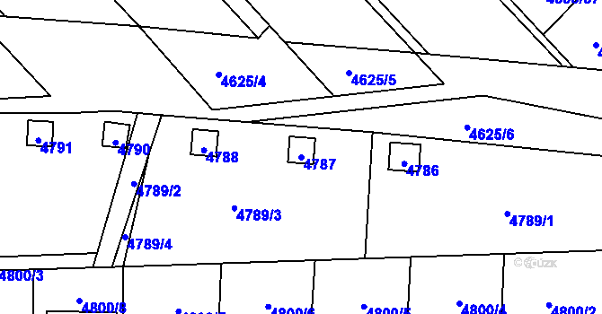 Parcela st. 4787 v KÚ Pustkovec, Katastrální mapa