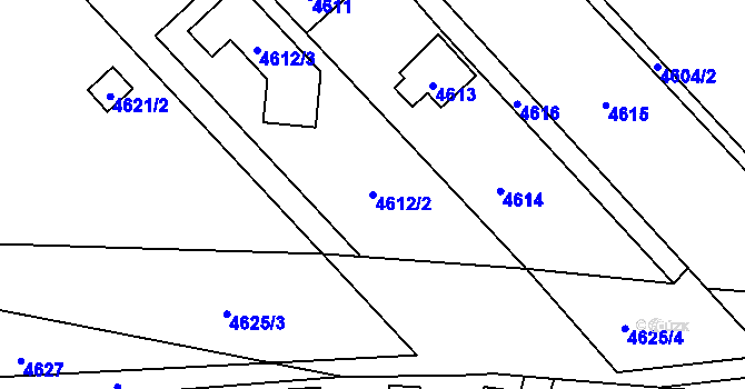 Parcela st. 4612/2 v KÚ Pustkovec, Katastrální mapa