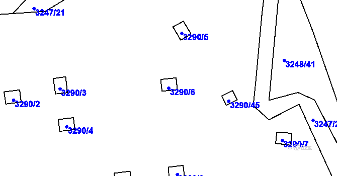 Parcela st. 3290/6 v KÚ Martinov ve Slezsku, Katastrální mapa