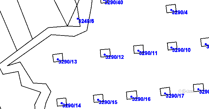 Parcela st. 3290/12 v KÚ Martinov ve Slezsku, Katastrální mapa