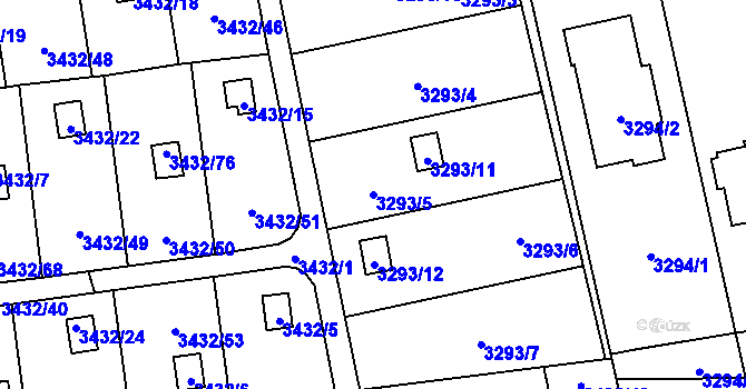 Parcela st. 3293/5 v KÚ Martinov ve Slezsku, Katastrální mapa