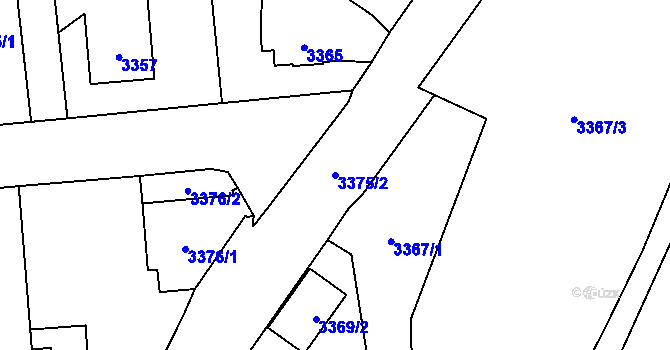 Parcela st. 3375/2 v KÚ Martinov ve Slezsku, Katastrální mapa