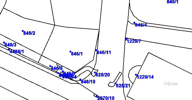 Parcela st. 846/11 v KÚ Třebovice ve Slezsku, Katastrální mapa