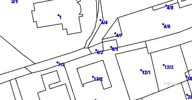 Parcela st. 6/2 v KÚ Třebovice ve Slezsku, Katastrální mapa
