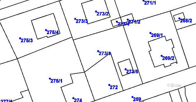 Parcela st. 273/1 v KÚ Třebovice ve Slezsku, Katastrální mapa