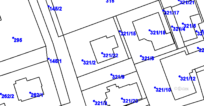 Parcela st. 321/22 v KÚ Třebovice ve Slezsku, Katastrální mapa