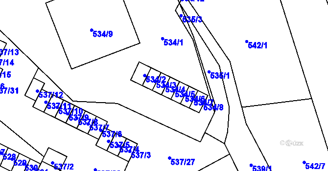Parcela st. 534/4 v KÚ Třebovice ve Slezsku, Katastrální mapa