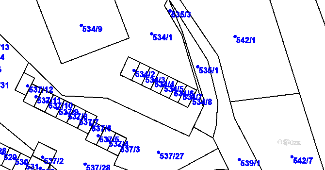 Parcela st. 534/5 v KÚ Třebovice ve Slezsku, Katastrální mapa
