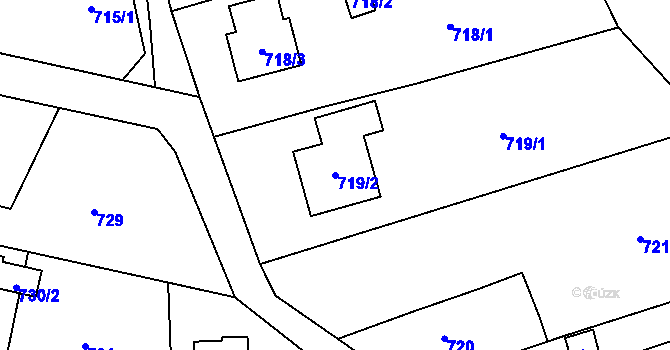 Parcela st. 719/2 v KÚ Třebovice ve Slezsku, Katastrální mapa