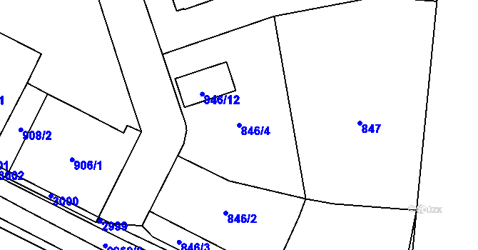 Parcela st. 846/4 v KÚ Třebovice ve Slezsku, Katastrální mapa