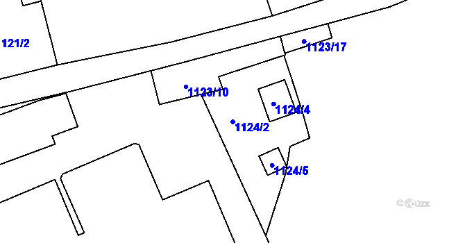 Parcela st. 1124/2 v KÚ Třebovice ve Slezsku, Katastrální mapa