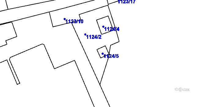 Parcela st. 1124/5 v KÚ Třebovice ve Slezsku, Katastrální mapa